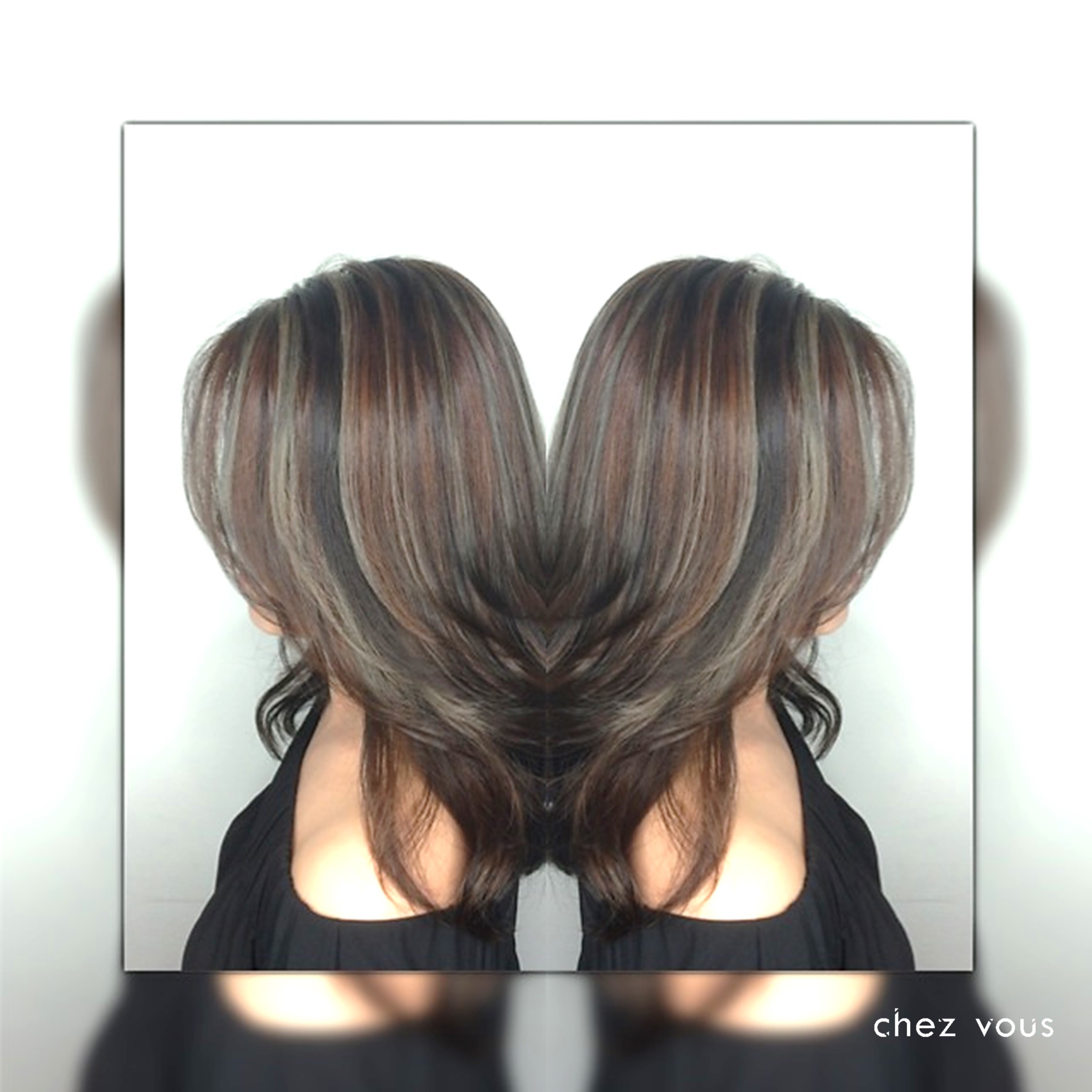 Done by Salon Director of Chez Vous: Serene Tan | Design: Melted Dramatic Nude Hair Warm X Cool Colour Balayage