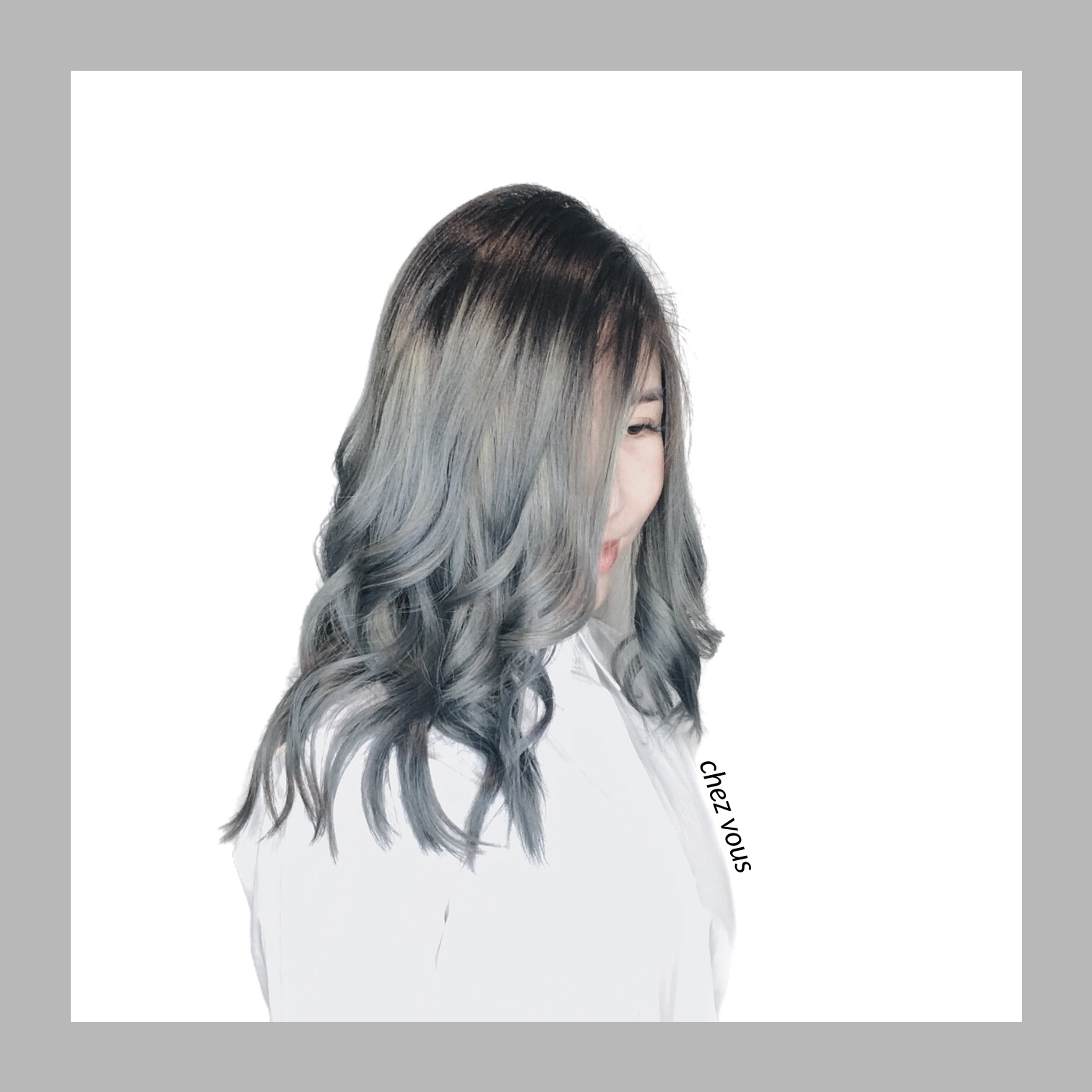 ash gray hair color asian