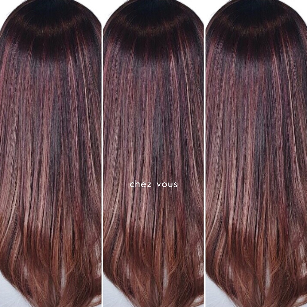 Rose Brown and Rose Gold Babylights X Balayage, Designed by Associate Salon Director, Readen Chia, Chez Vous Hair Salon
