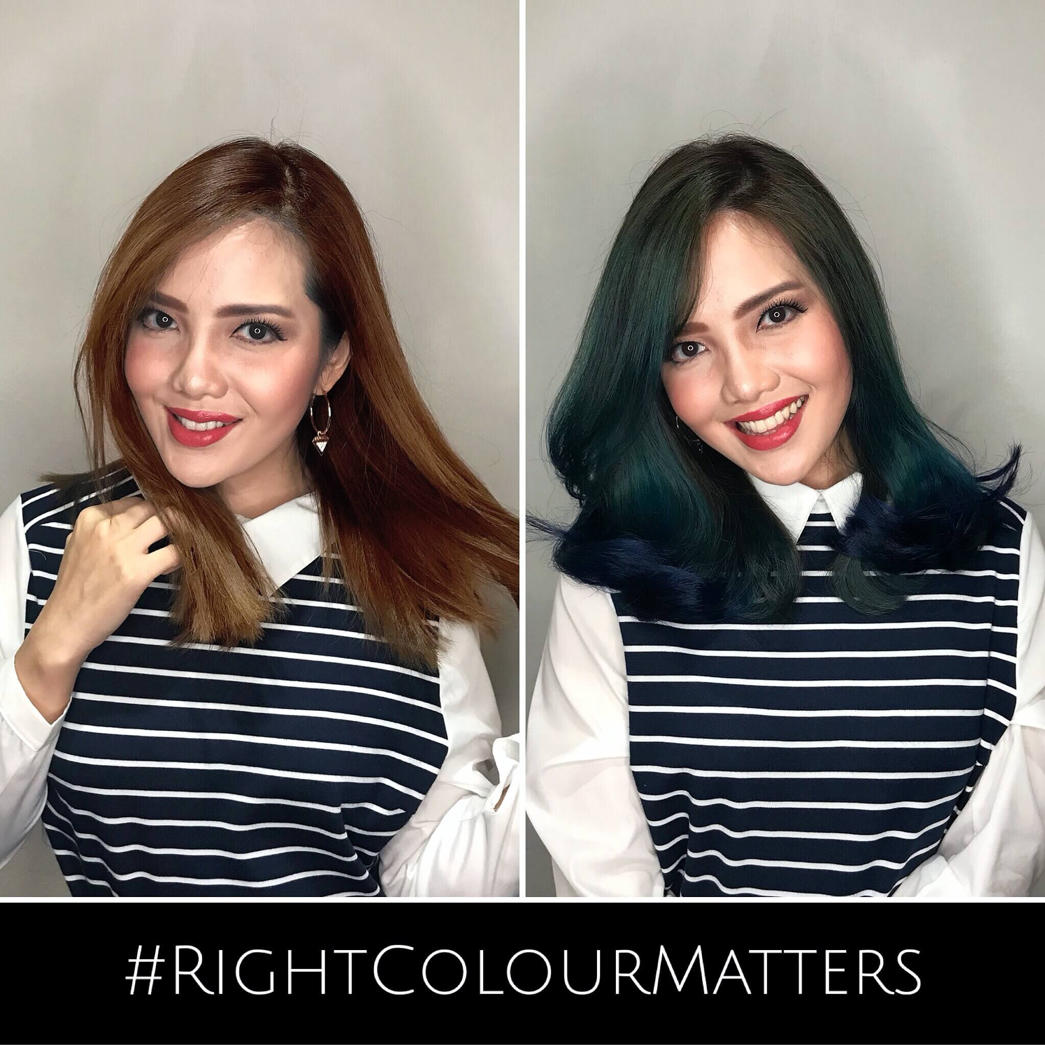 Melted Gemstone Hair designed by Associate Director of Chez Vous Salon, Veyond Chong using #RightColourMatters diagnosis / Model: Melissa