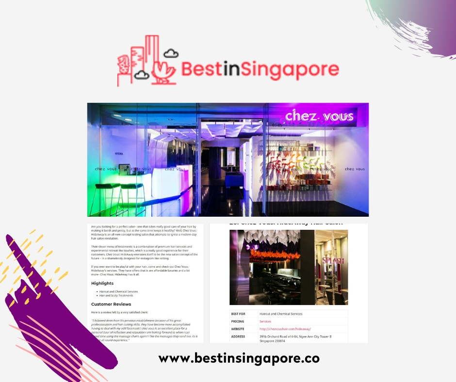 Our never-ending journey to becoming singapore's best hair salon | Top  Leading Hair Salon in Singapore and Orchard | Chez Vous