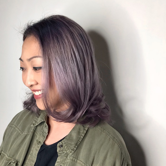 Pastel Lavender Hair Colour with Shadow Roots, Designed by Associate Salon Director at Chez Vous, Veyond Chong