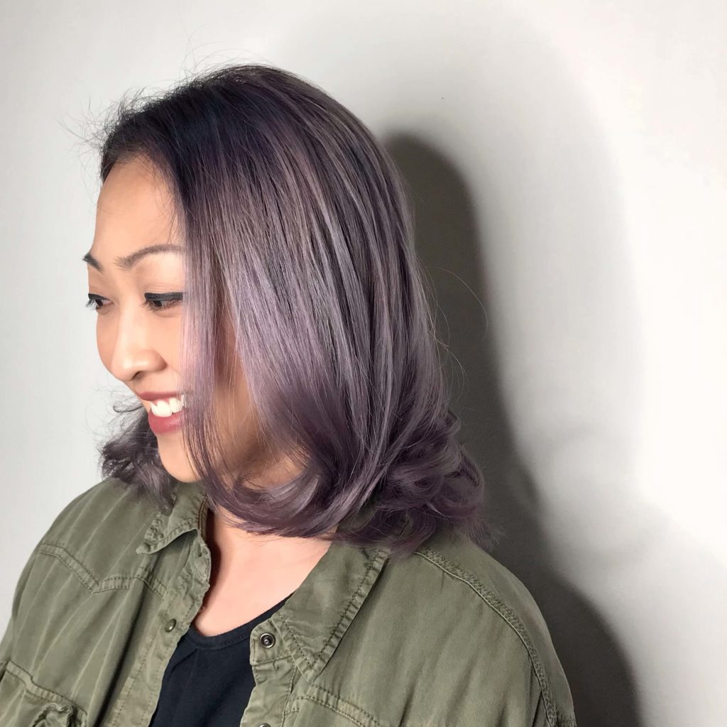 Pastel Violet Hair designed by Associate Director, Veyond Chong