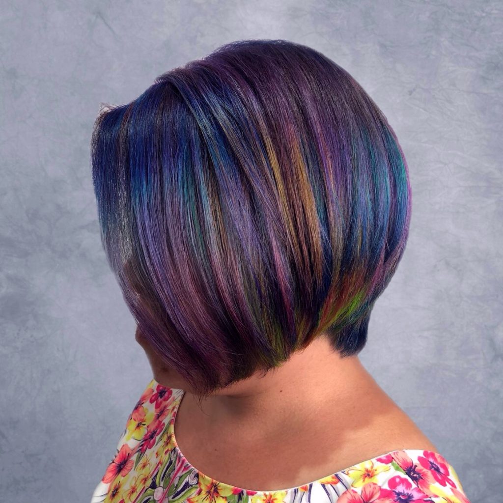 Oil Slick Hair designed by Salon Director of Chez Vous, Victor Liu