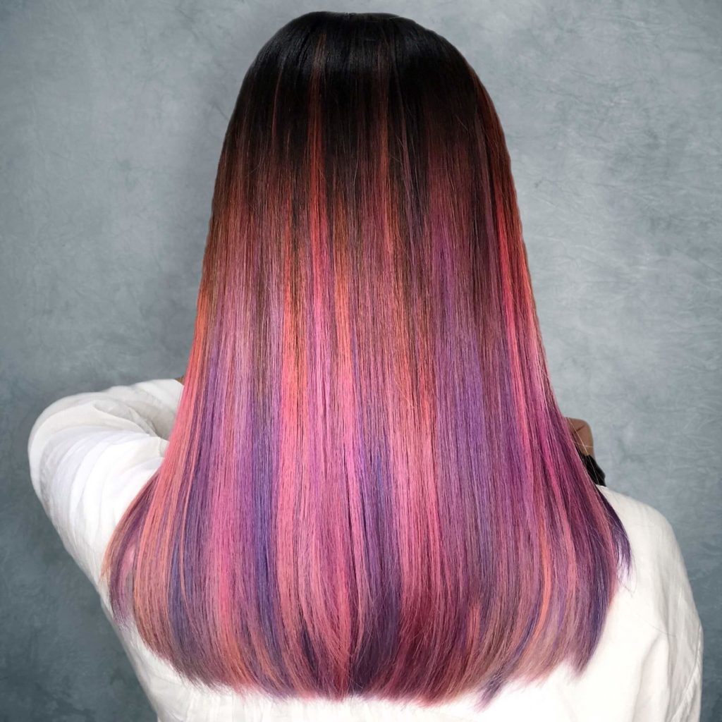 Purple Blush Hair designed by Salon Director of Chez Vous, Victor Liu