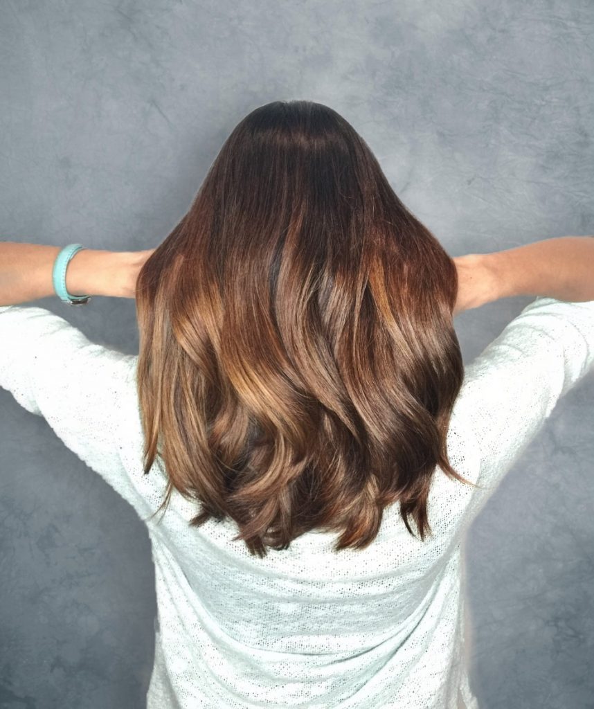 Bambi Brown Balayage designed by Associate Director of Chez Vous HideAway Salon, Oscar Lee