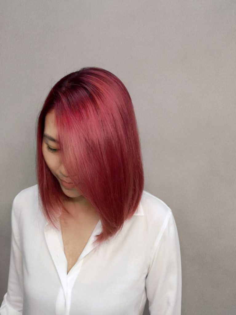 Sakura Hair designed by Associate Director of Chez Vous: HideAway Salon, Oscar Lee