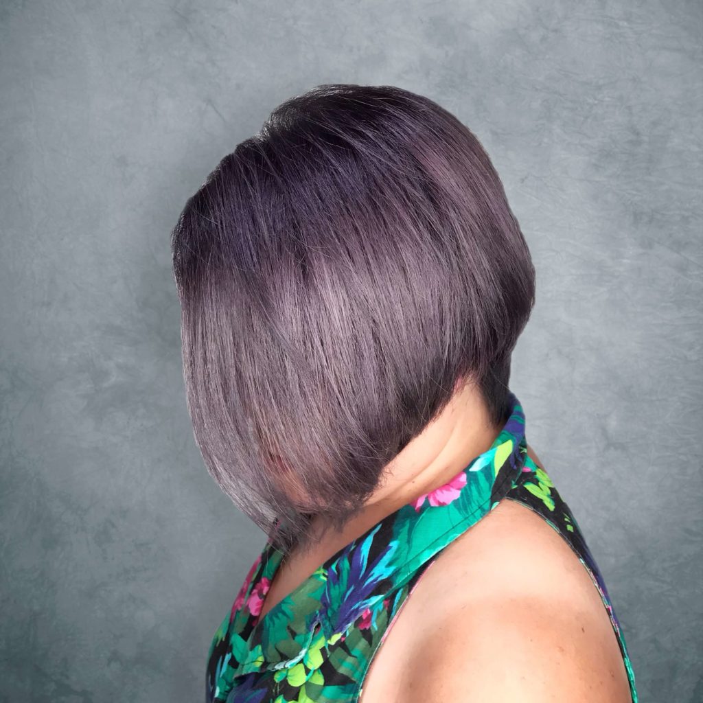 Ash Violet Hair designed by Salon Director of Chez Vous, Victor Liu