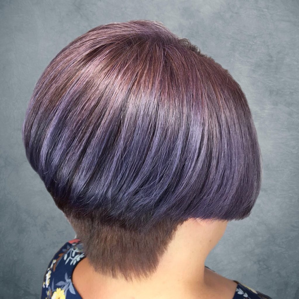 Melted Dusty Lilac X Purple Hair designed by Salon Director of Chez Vous, Victor Liu