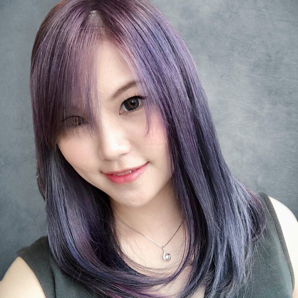 Pastel Lavender X Purple Hair designed by Associate Director, Readen Chia and Salon Director, Victor Liu of Chez Vous