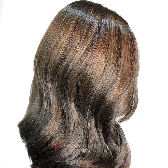 Pearl Nude Brown Balayage Designed by Director of Chez Vous, Victor Liu