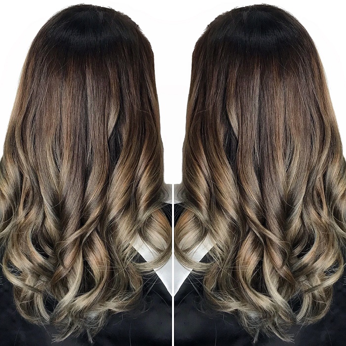 Ash Brown Balayage Hair Colour with Shadow Roots, Designed by Associate Salon Director at Chez Vous, Shawn Chia