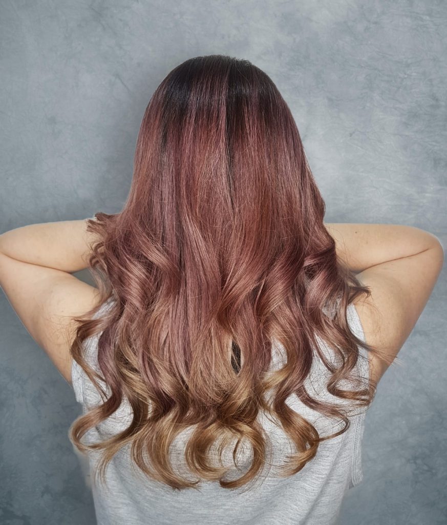Rose Gold Hair Designed by Salon Director of Chez Vous, Luis Wee