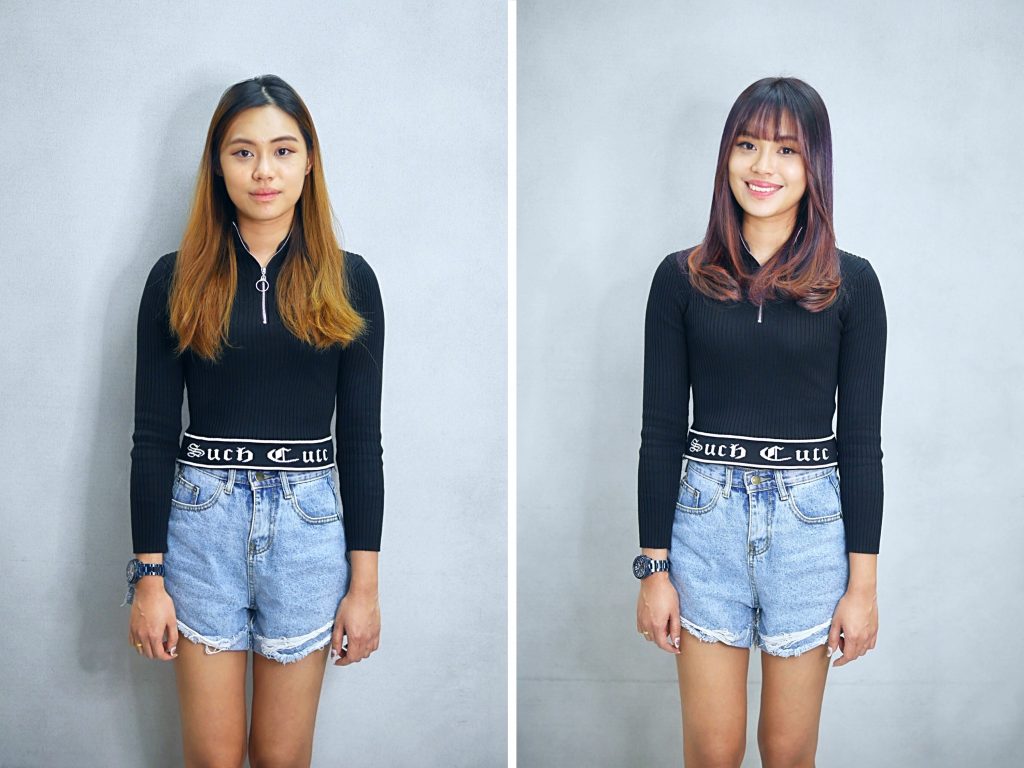 Hairstyle Ideas #2: Long Layering Haircut + Face-framing Fringe + Sunset Lavender Hair Colour