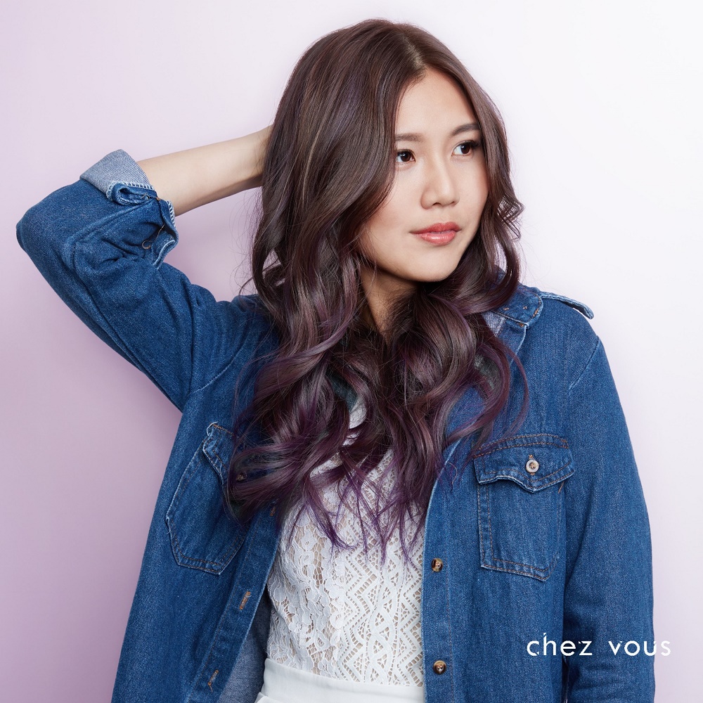 Smokey Lavender Brown Hair using #FakeAsh Colouring Technique, Powered by Goldwell's Technology: Designed by Associate Salon Director of Chez Vous, Shawn Chia